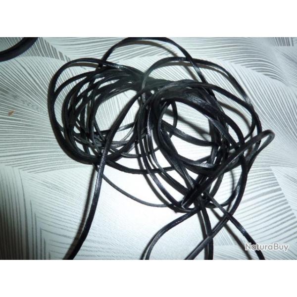 kit lacet cuir - noir - 3 mm
