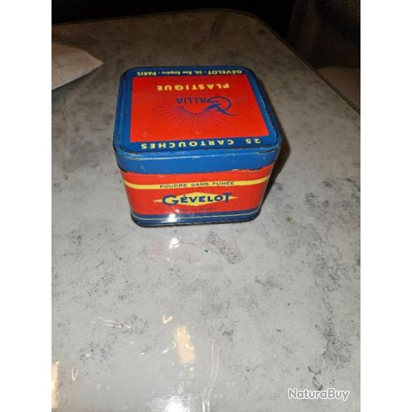 Ancienne bo�te de cartouches GEVELOT ann�es 50