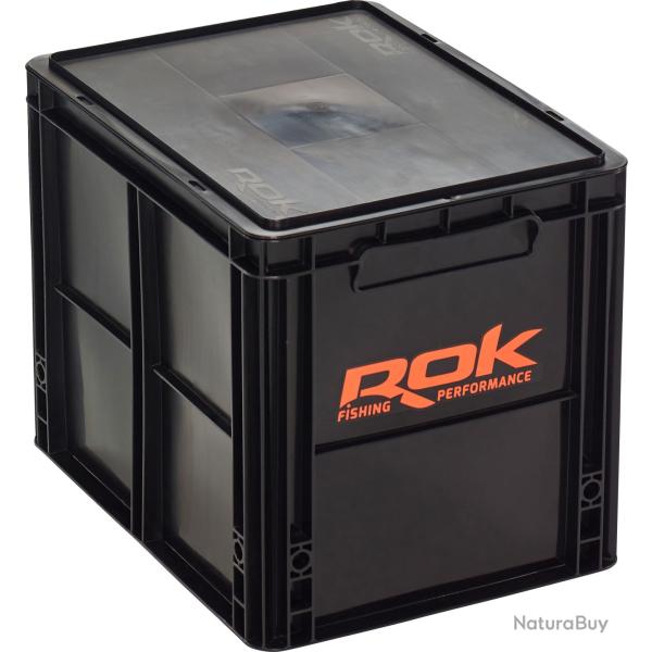 Caisse De Rangement Noire 40x30x32cm + Couvercle Rok