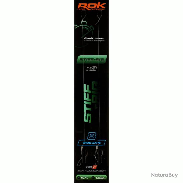 Lot De 2X Montages Stiff-Rig Wide Gape Rok T2