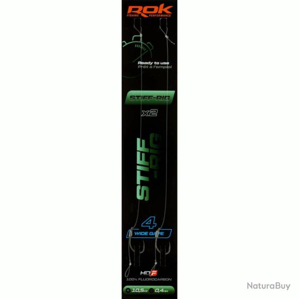 Lot De 2X Montages Stiff-Rig Wide Gape Rok T8