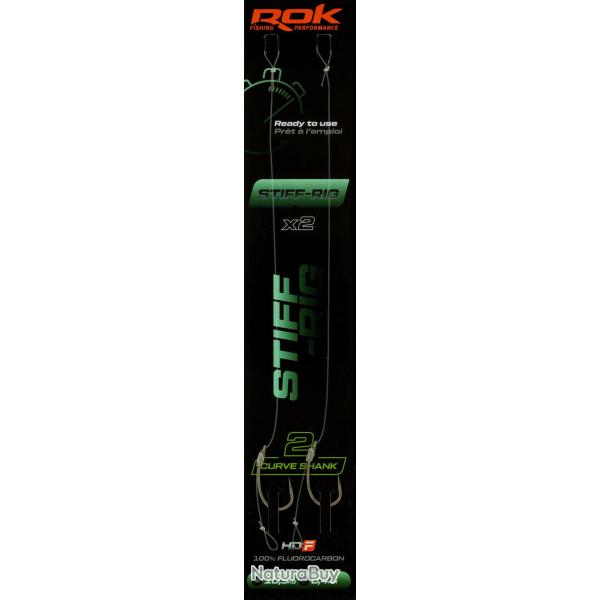 Lot De 2X Montages Stiff-Rig Curve Shank Rok T2