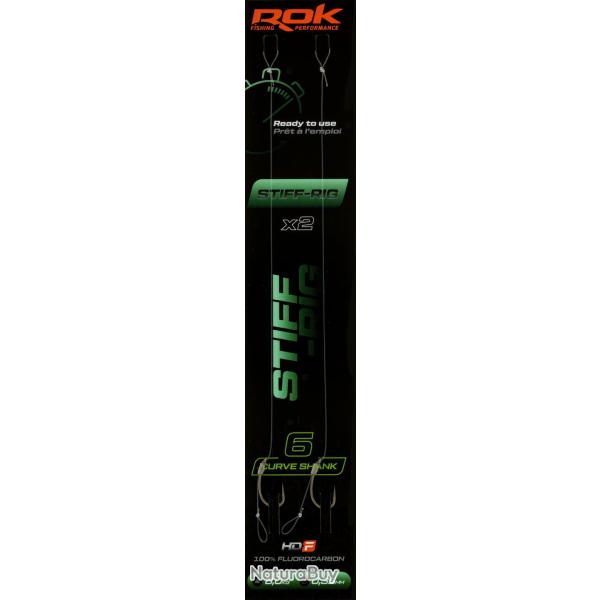 Lot De 2X Montages Stiff-Rig Curve Shank Rok T6