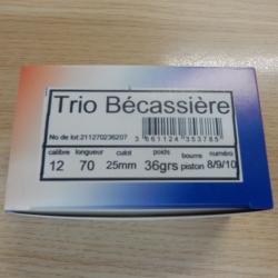 CARTOUCHES JOCKER TRIO BECASSIERE CAL 12/70 BJ 36 GRS N&deg;8/9/10