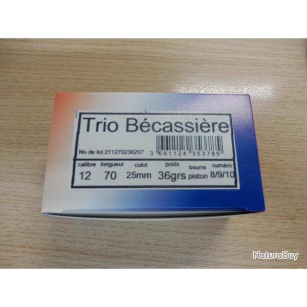 CARTOUCHES JOCKER TRIO BECASSIERE CAL 12/70 BJ 36 GRS N�8/9/10