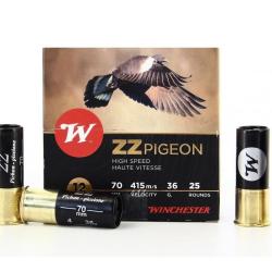 CARTOUCHES WINCHESTER ZZ PIGEON CAL 12 70 36 GRS
