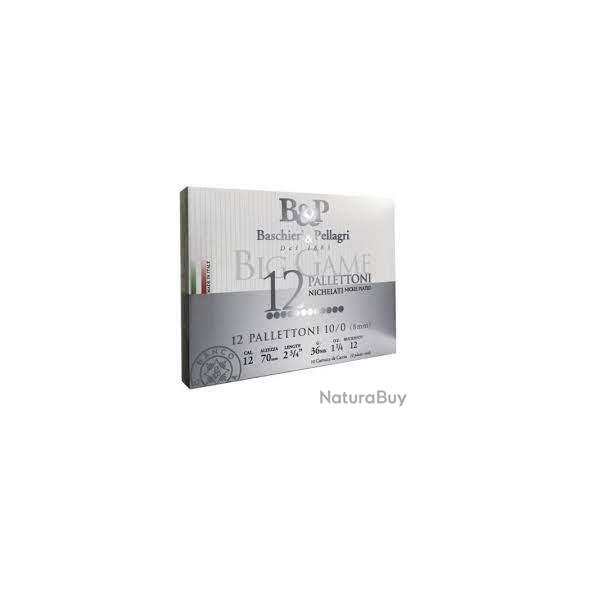 CHEVROTINE B&P BIG GAME PALLETTONI NICKELE CAL 12/70 12 GRAINS