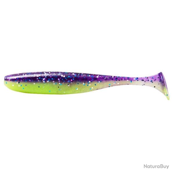 LEURRE SOUPLE KEITECH EASY SHINER 3" 7.5 CM VIOLET SILVER / CHARTREUSE