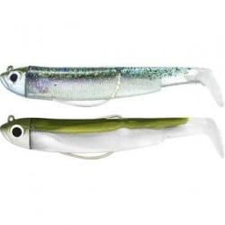 LEURRE FIIISH BLACK MINNOW N&deg;2 90 DOUBLE COMBO 10 GR KAKI & GHOST MINNOW