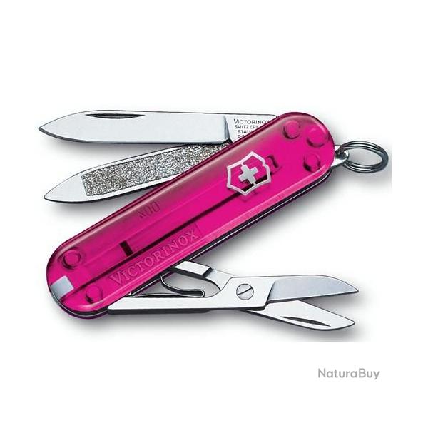 COUTEAU VICTORINOX CLASSIC PINK TRANSLUCIDE 6203.T5