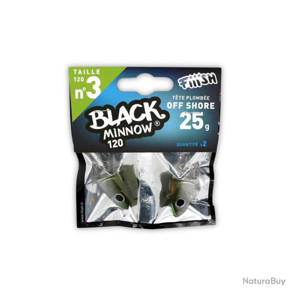 TETE PLOMBEE FISH BLACK MINNOW N�3 120 25 GRS