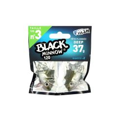 TETE PLOMBEE FISH BLACK MINNOW N&deg;3 120 37 GRS