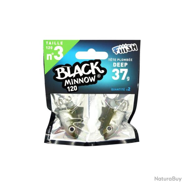 TETE PLOMBEE FISH BLACK MINNOW N�3 120 37 GRS