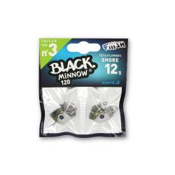 TETE PLOMBEE FISH BLACK MINNOW N&deg;3 120 12 GRS