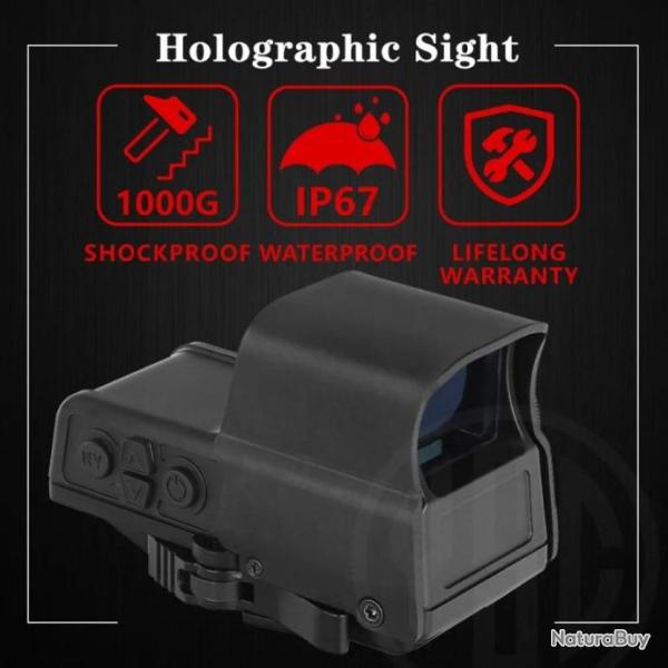 Ohhunt Viseur Point Rouge 1x Rail 20MM Paiement en 3 ou 4 fois - LIVRAISON GRATUITE !!!