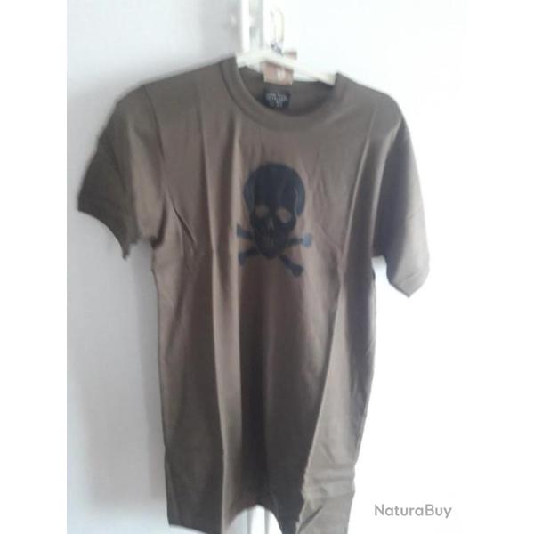 T-SHIRT OLIVE ,SKULL