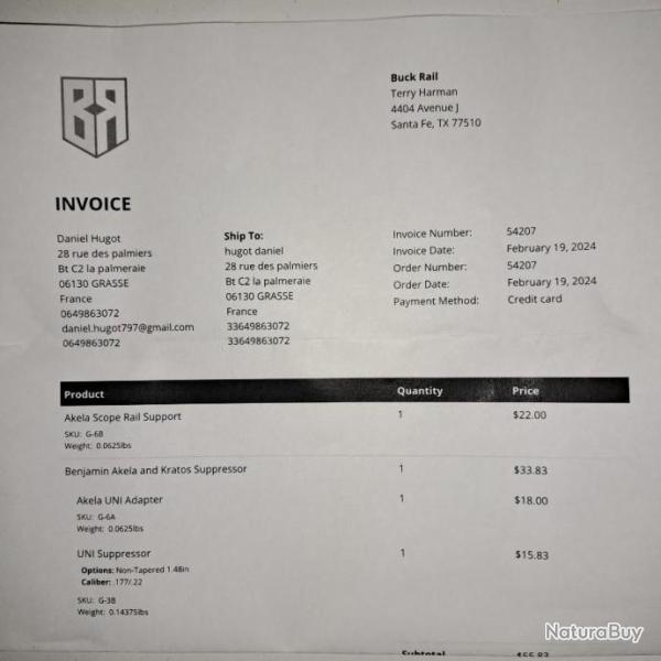 Mod�rateur BUCK RAILPour Akela Benjamin  4.5