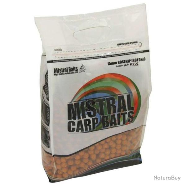 Bouillettes carpe mistral  rosehip  25mm 1kg