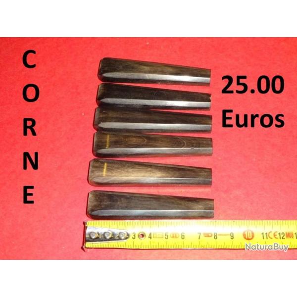lot de 6 manches en CORNE couteaux cuill�re fourchette - VENDU PAR JEPERCUTE (D24B64)