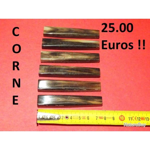 lot de 6 manches en CORNE couteaux cuill�re fourchette - VENDU PAR JEPERCUTE (D24B65)
