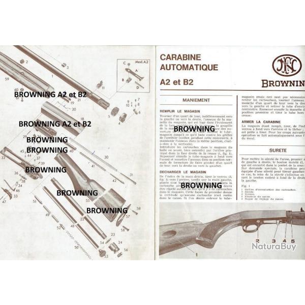 notice BROWNING A2 et BROWNING B2 (envoi par mail) 22lr semi-auto - VENDU PAR JEPERCUTE (m1914)