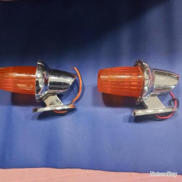 PAIRE DE CLIGNOTANT FUSELE  POUR VOITURE OU MOTO ANCIENNE