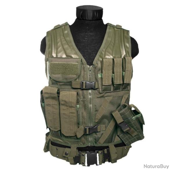 PROMOTION ! GILET USMC AVEC CEINTURE MIL-TEC VA KAKI