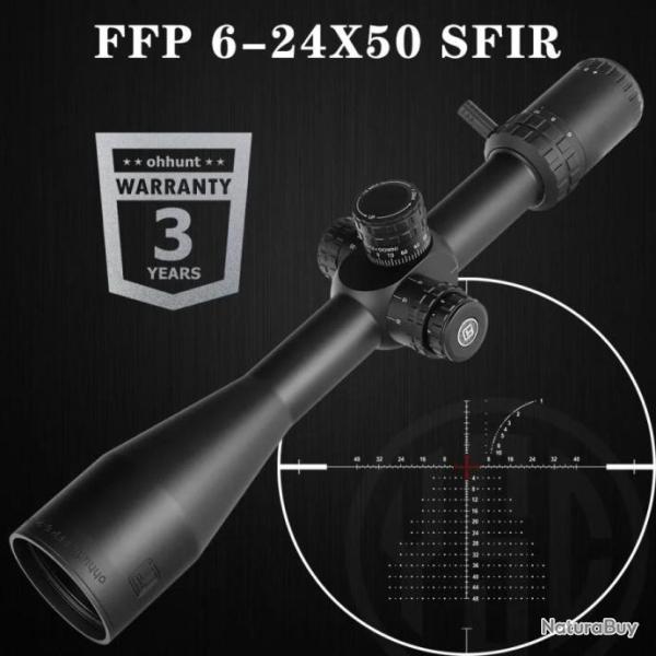 Ohhunt Lunette De Vis�e 6-24x50 FFP SFIR Paiement en 3 ou 4 fois - LIVRAISON GRATUITE !!!