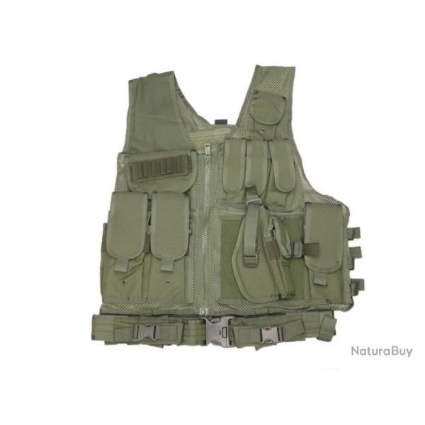 Gilet tactique OD avec ceinturon | DMoniac (0851 0008)