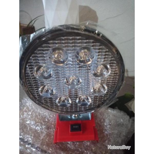 Lampe/ Projecteur de travail LED 18V sans fil pour batterie Milwaukee M18 18V NEUF
