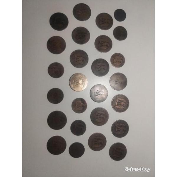 Lot 26 monnaies Napol�on III.