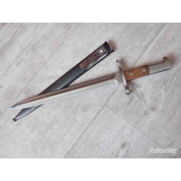 Ba�onnette Suisse Mod�le 1918 sans matricule. Pour fusil Schmidt-Rubin mod�le K 31 ou K11