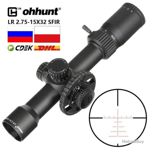 Ohhunt Lunette De Vis�e 2.75-15x32 SFIR Paiement en 3 ou 4 fois - LIVRAISON GRATUITE !!!