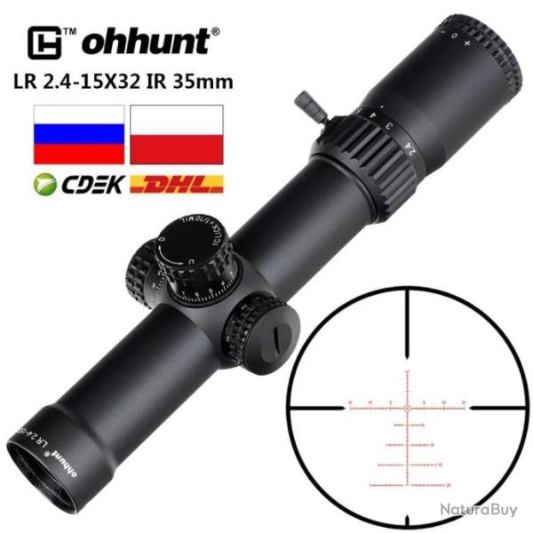 Ohhunt Lunette De Vis�e 2.4-15X32 IR Paiement en 3 ou 4 fois - LIVRAISON GRATUITE !!!