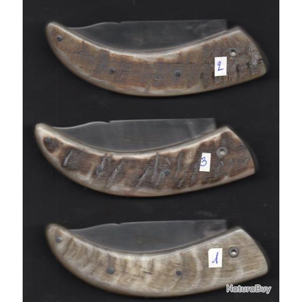 AMICU corne de B�LIER brute Grav� GRATUIT Pr�nom sur lame couteau