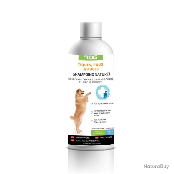 Shampoing naturel pour chien pr�vient les tiques, les poux et les puces