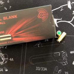 CARTOUCHES GECO 8mm P.A A BLANC KNALL par 50