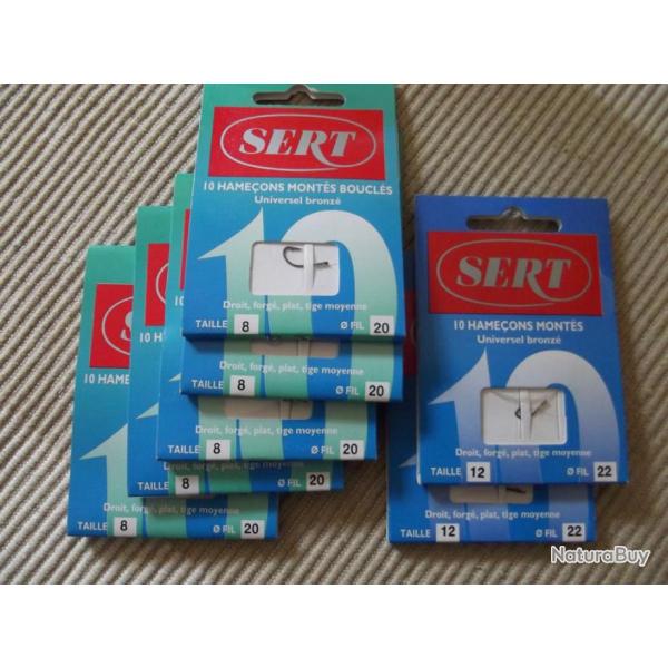 A SAISIR - 6 carnets SERT de 10 ameons monts N 8 et 12 sur fil diam 20 et 22 NEUFS