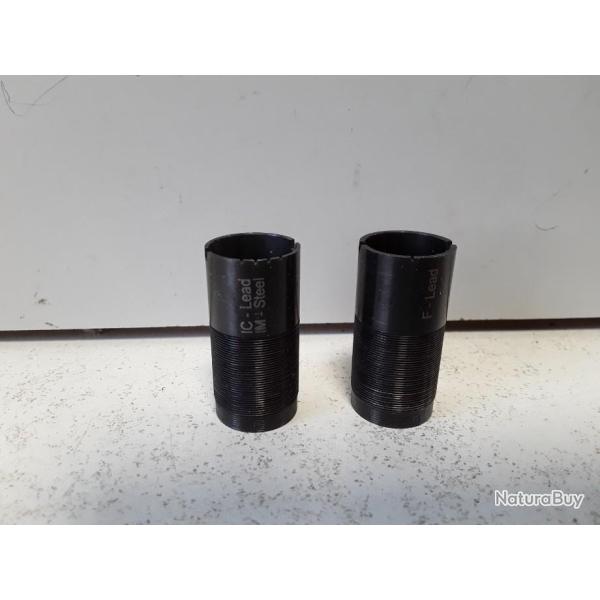 10328 LOT DE 2 CHOKES BAIKAL CALIBRE 12  1/4 ET FULL OCCASION TRES BON ETAT