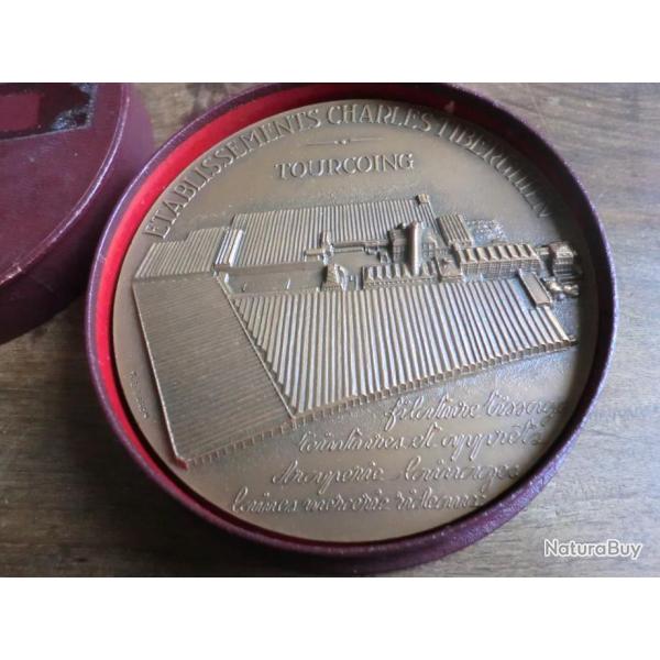 m�daille bronze �tablissement charles tiberghien / tourcoing