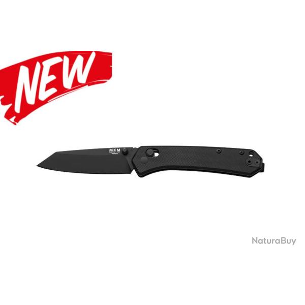 Couteau MKM Yipper Black Manche G10 Lame Sheepsfoot Acier CPM-MagnaCut BLK Clip Italy MKMYPGBKB