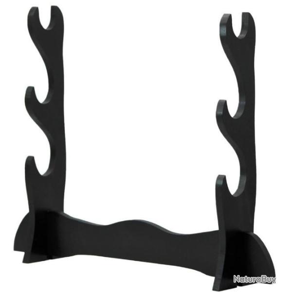 SUPPORTde KATANA 3 PLACES EN BOIS NOIR