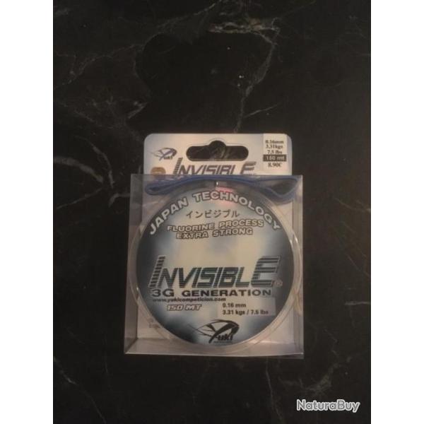 Fil Nylon invisible 3G g�n�ration YUKI 150 MT/ diam�tre 0.16mm/ 3.31 kg