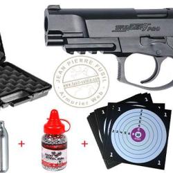 Pack pistolet &agrave; plomb CO2 4,5 mm BB ASG BERSA Thunder 9 Pro (2,6 joules)