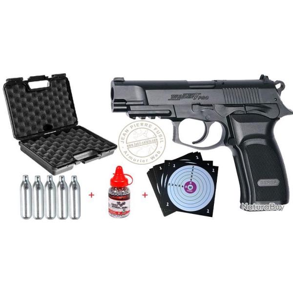 Pack pistolet � plomb CO2 4,5 mm BB ASG BERSA Thunder 9 Pro (2,6 joules)