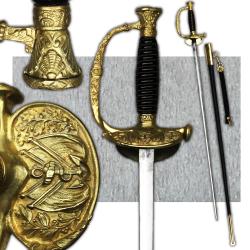 TRES RARE & SUBLIME EPEE/SABRE DE LA MARINE FRANCAISE, XIX, LOUIS PHILIPPE, MAGNIFIQUE, ORIGINAL