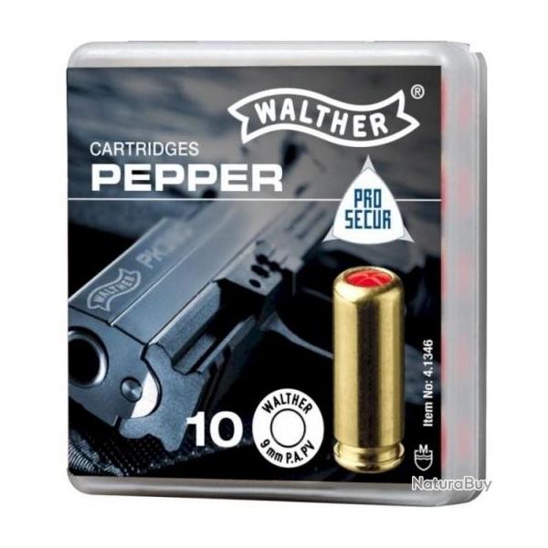 Cartouche � blanc 9mm PA Poivre Umarex Walther par 10