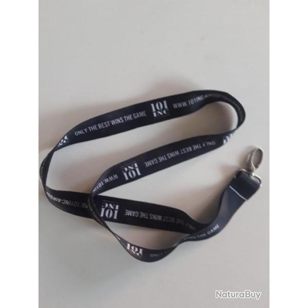 SANGLE PORTE-CLES NOIRE " 101 INC"