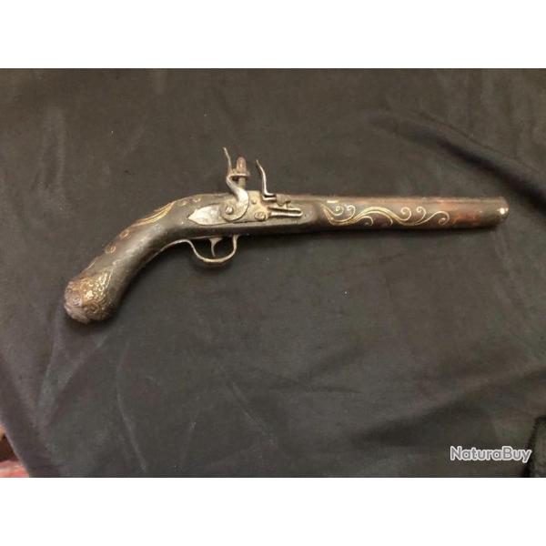 pistolet a silex d'afrique du nord fantasia deco replique