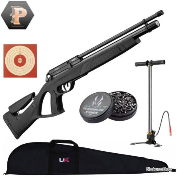 Carabine � plombs GAMO COYOTE PCP. Cal 5,5 mm + pompe + plombs + cibles + fourreau